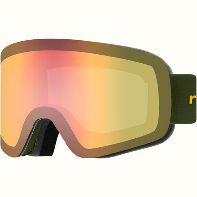 Flume Ski & Snowboard Goggles | Matte Forest and Heliodor