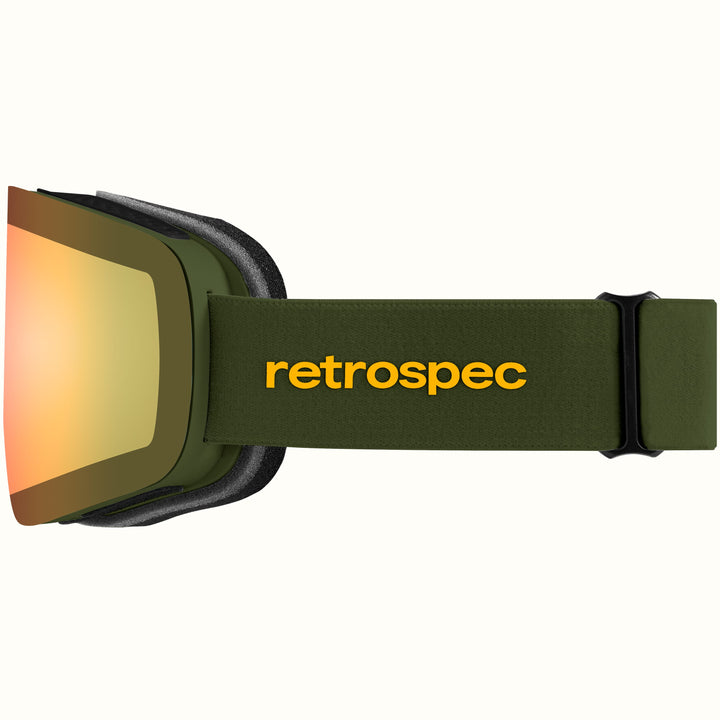 Flume Ski & Snowboard Goggles | Matte Forest and Heliodor