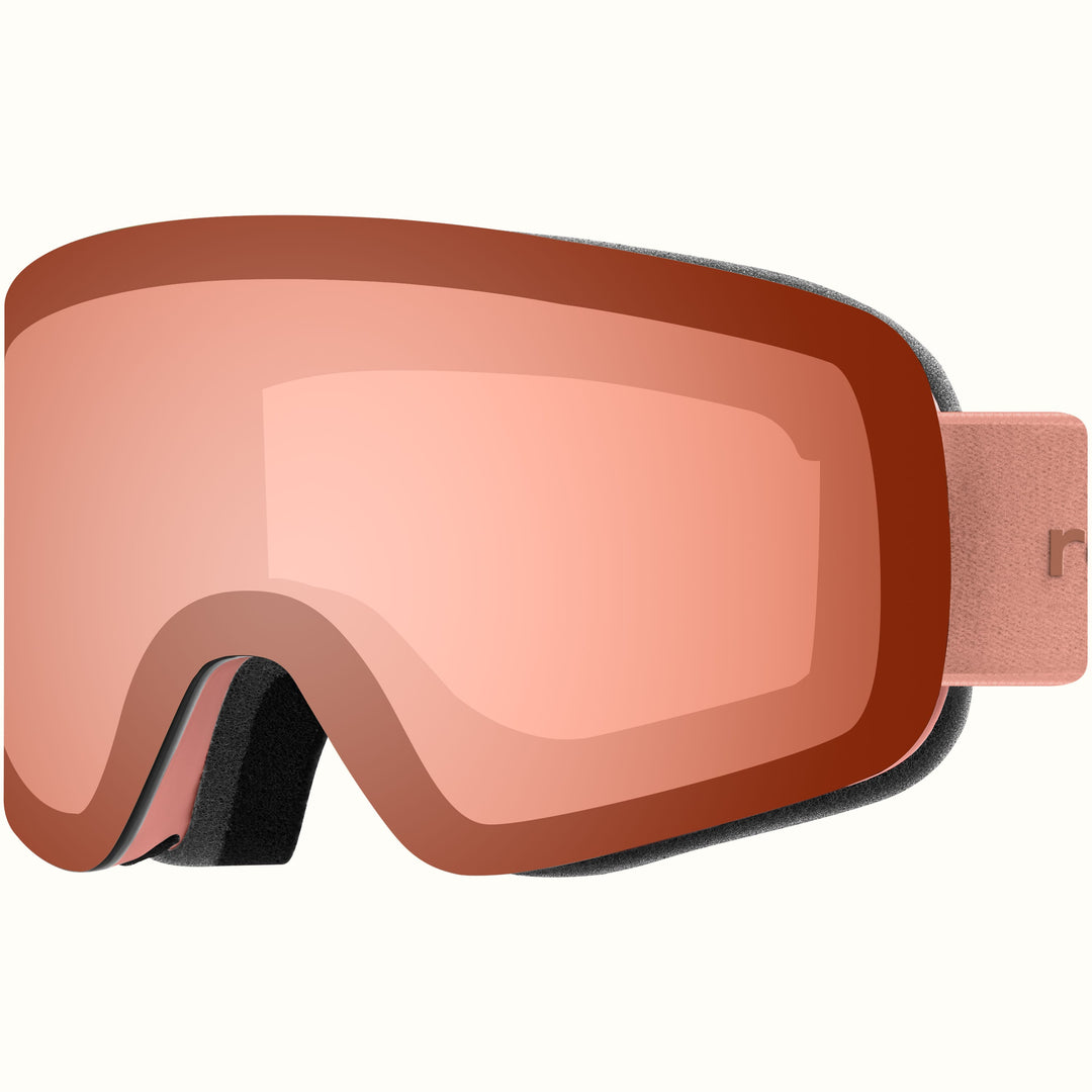 Flume Ski & Snowboard Goggles | Matte Peach and Rose Quartz