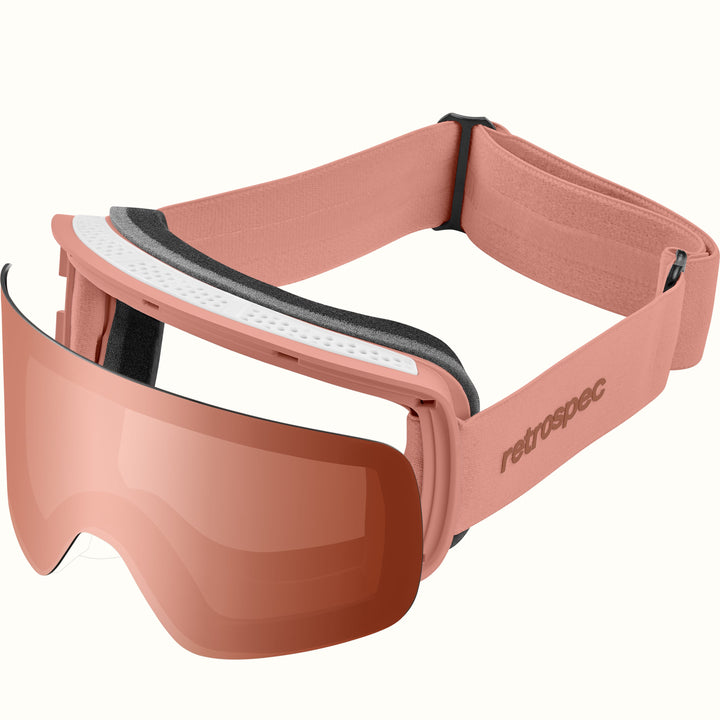 Flume Ski & Snowboard Goggles | Matte Peach and Rose Quartz