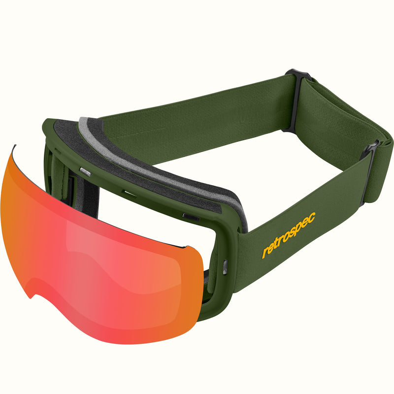 Traverse Plus Ski & Snowboard Goggles | Matte Forest and Jasper