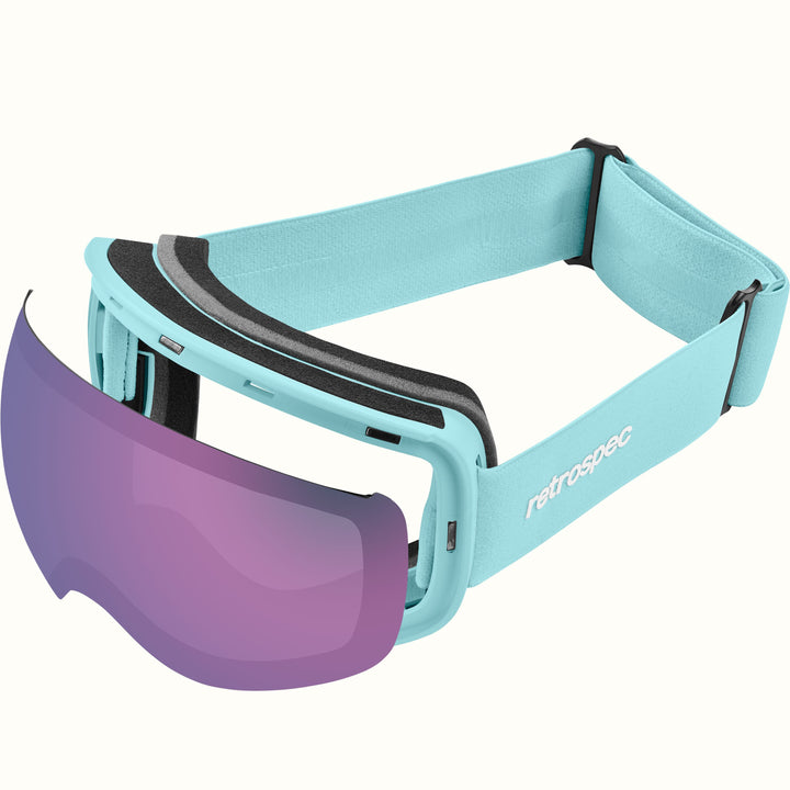 Traverse Plus Ski & Snowboard Goggles | Matte Ice and Bismuth