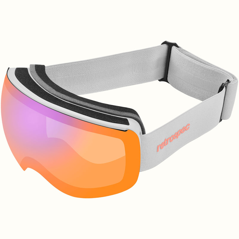 Traverse Plus Ski & Snowboard Goggles | Matte White and Opal