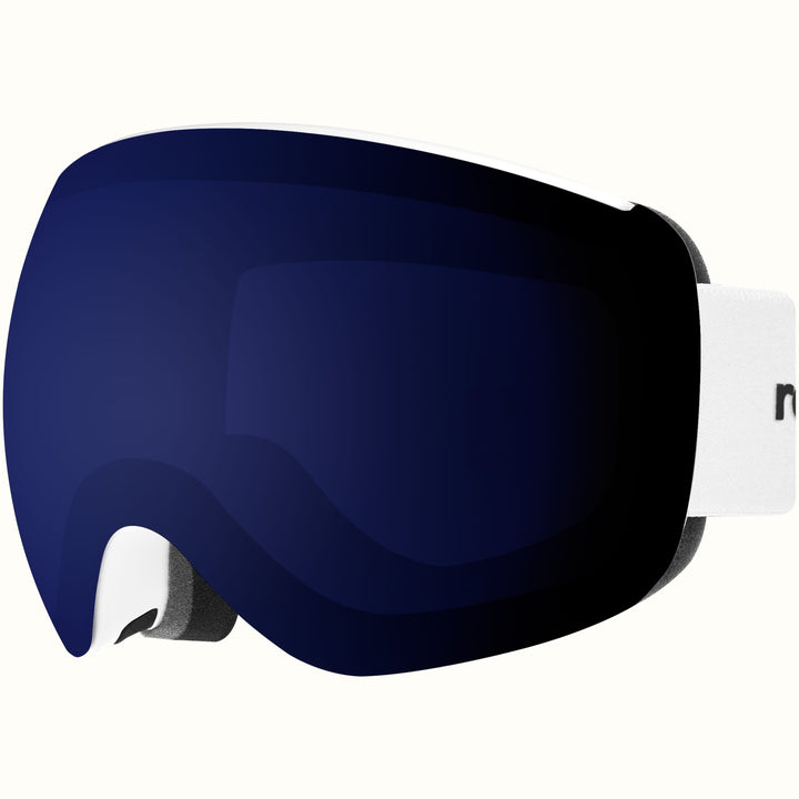 Traverse Plus Ski & Snowboard Goggles | Matte White and Sapphire