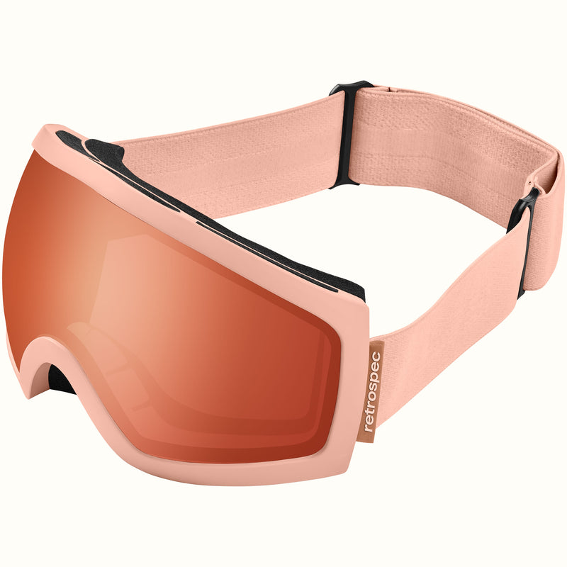 Traverse Ski & Snowboard Goggles | Matte Blush and Rose Quartz