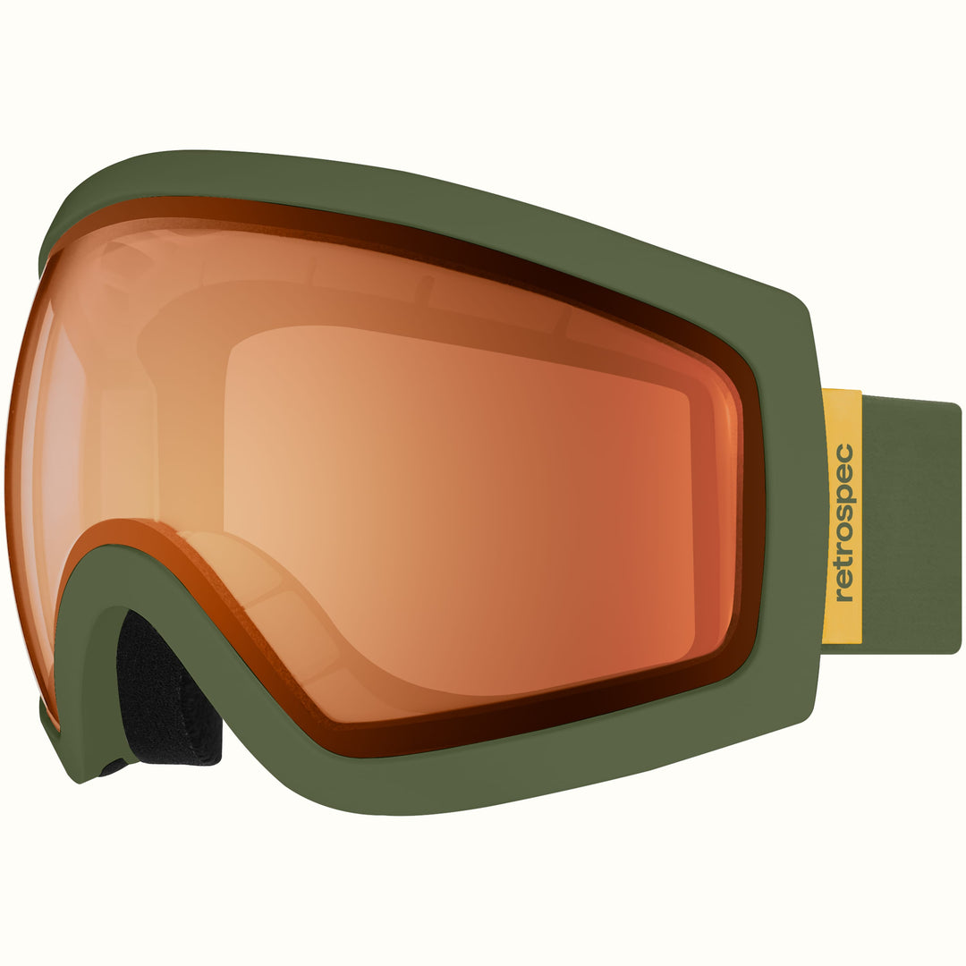 Traverse Ski & Snowboard Goggles | Matte Forest and Citrine