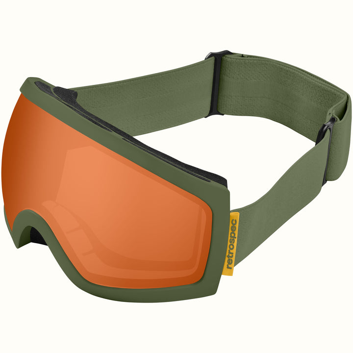 Traverse Ski & Snowboard Goggles | Matte Forest and Citrine