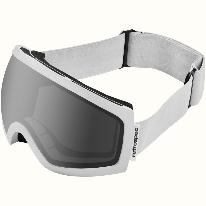 Traverse Ski & Snowboard Goggles | Matte White and Stone