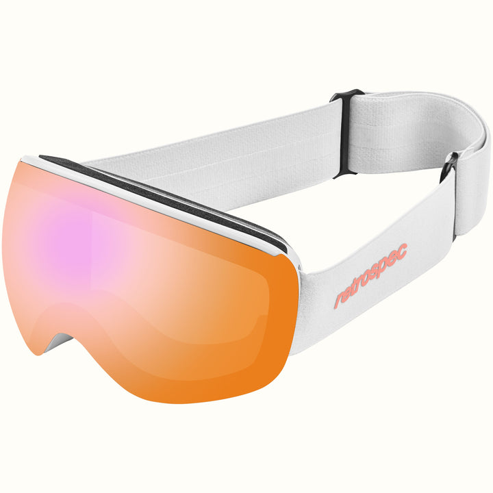 Dipper Plus Kids' Ski & Snowboard Goggles | Matte White and Opal