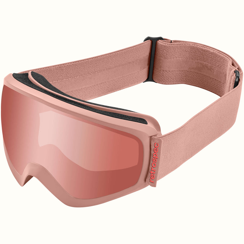 Dipper Kids' Ski & Snowboard Goggles | Matte Blush and Ruby