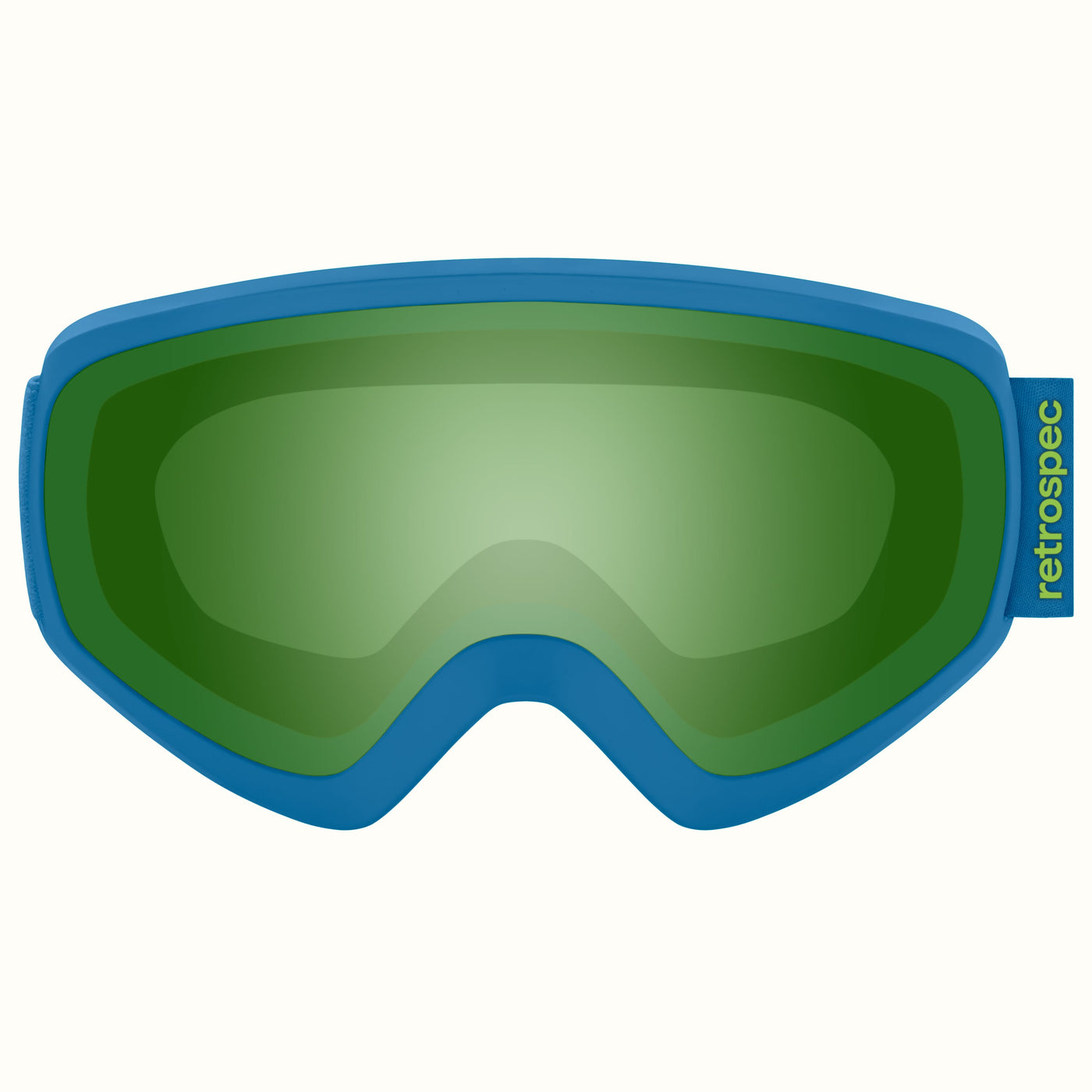 Dipper Kids' Ski & Snowboard Goggles | Matte Brash Blue and Peridot