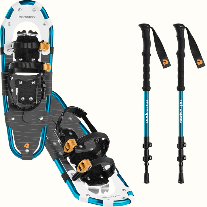 Drifter Snowshoe Bundle With Trekking Poles | Ice Cap 25 in (120-200lbs)