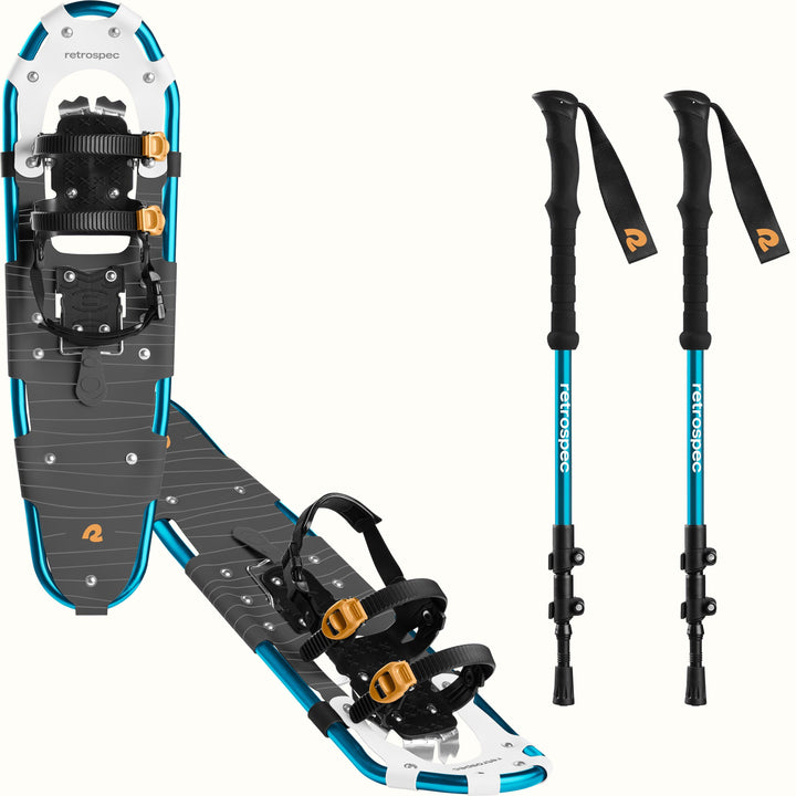 Drifter Snowshoe Bundle With Trekking Poles | Ice Cap 30 in (180-250lbs)