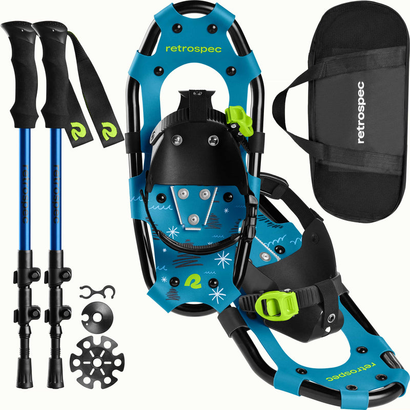 Drifter Kids’ Bundle Snowshoes & Trekking Poles | Brash Blue