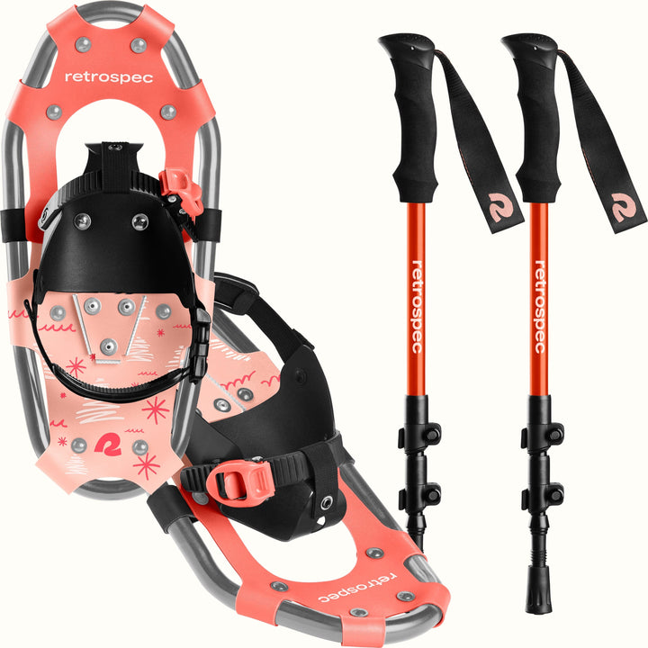 Drifter Kids’ Bundle Snowshoes & Trekking Poles | Blush