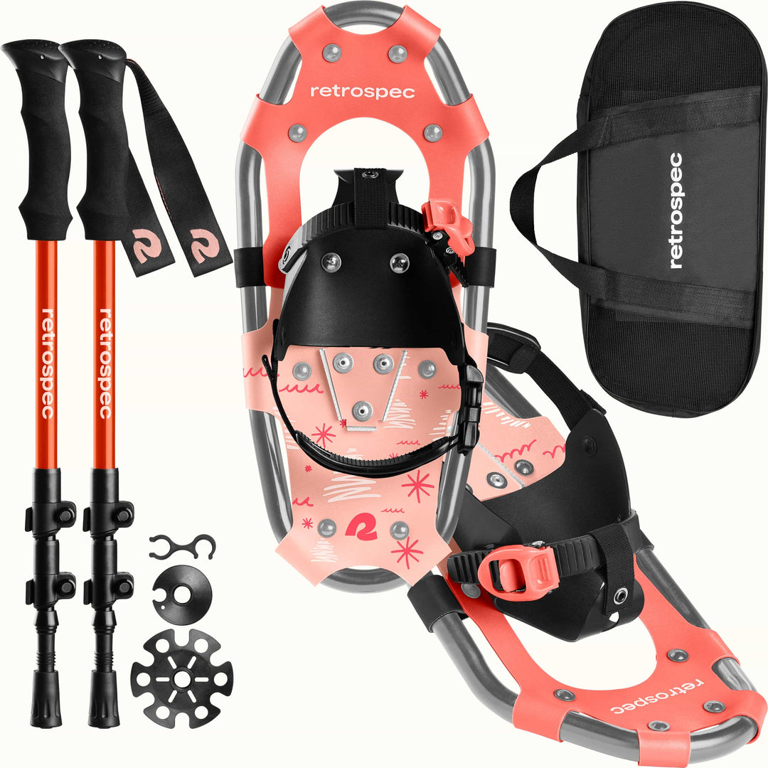 Drifter Kids’ Bundle Snowshoes & Trekking Poles | Blush