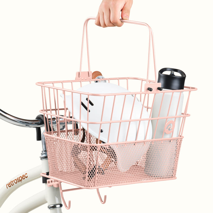 Apollo Steel Bike Basket | Blush 