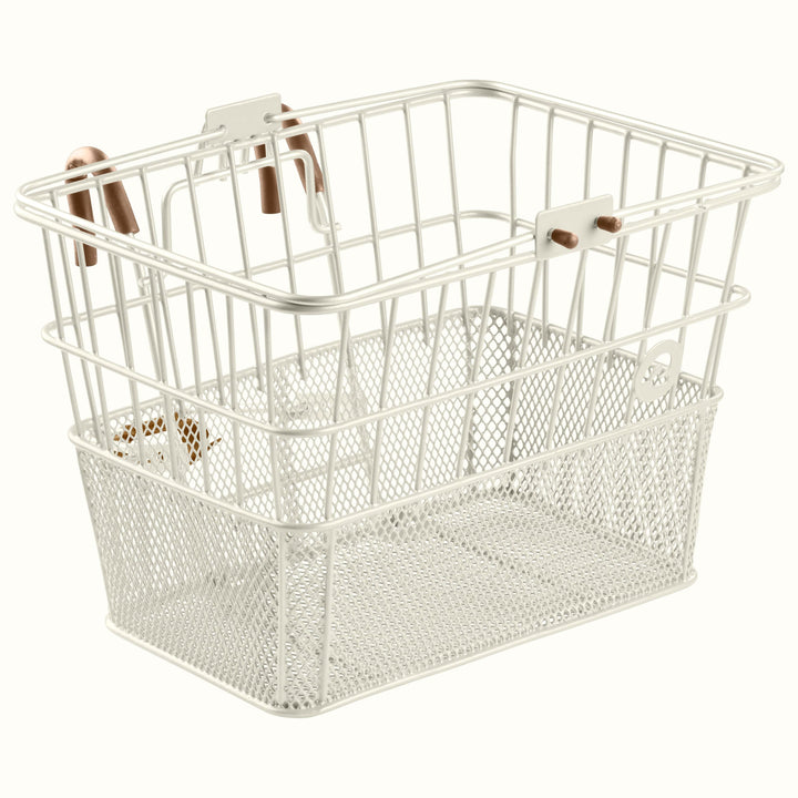 Apollo Steel Bike Basket | Eggshell