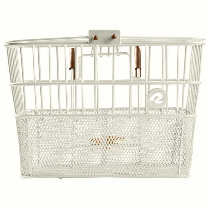 Apollo Steel Bike Basket | Eggshell