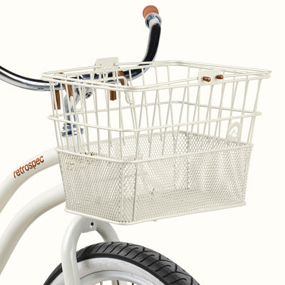 Apollo Steel Bike Basket | Eggshell