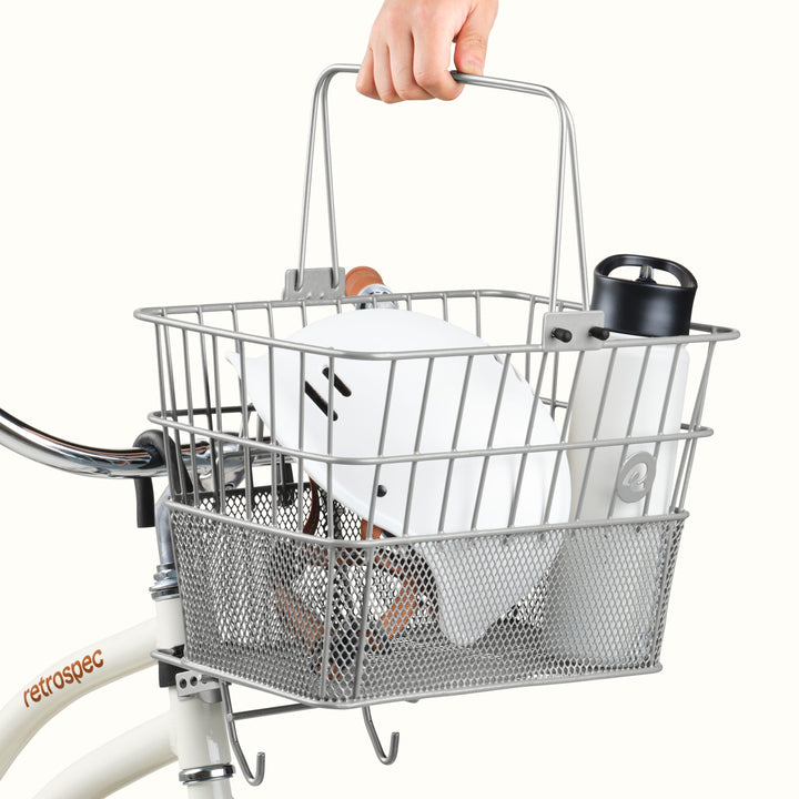 Apollo Steel Bike Basket | Silver