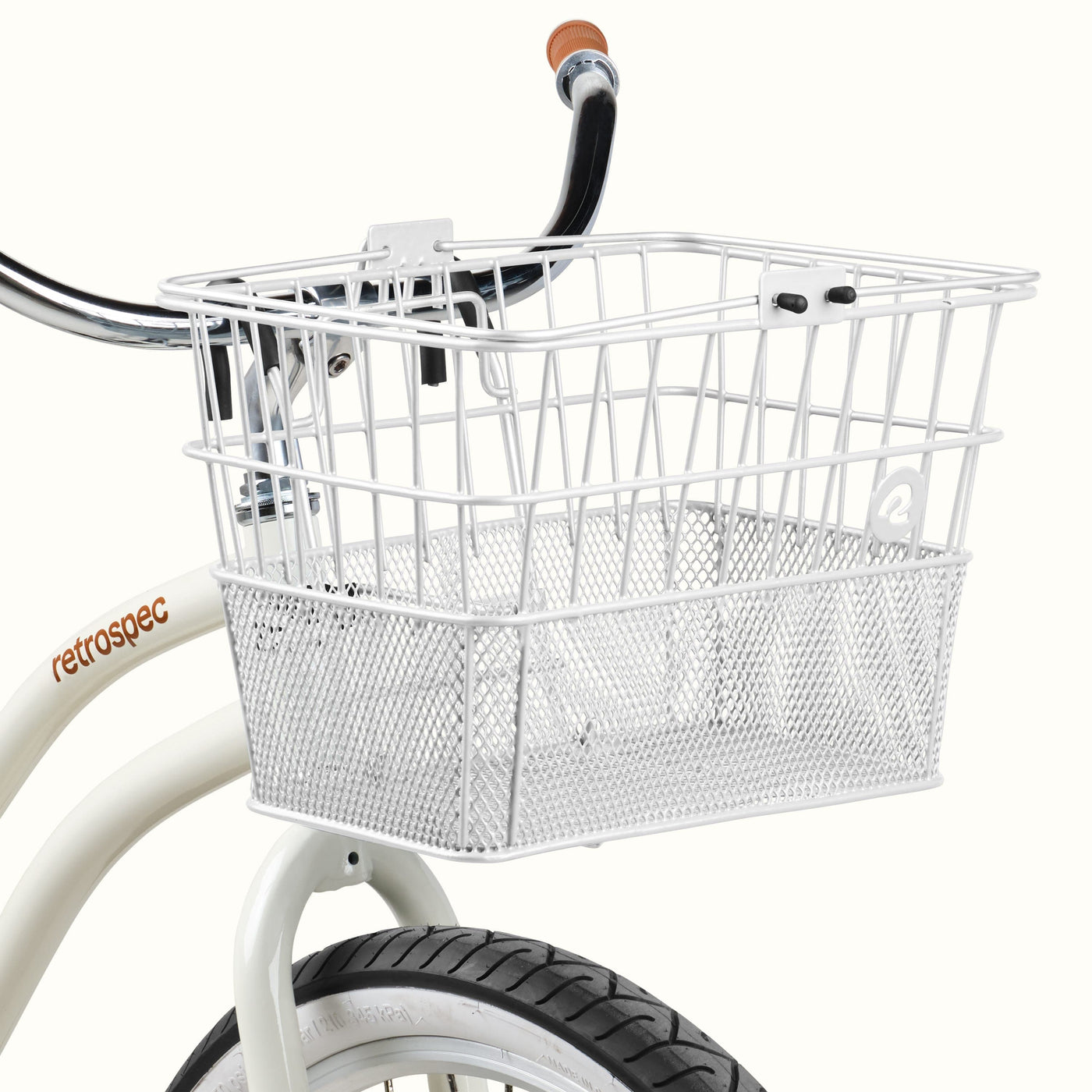 Apollo Steel Bike Basket | White