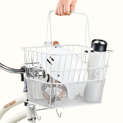 Apollo Steel Bike Basket | White